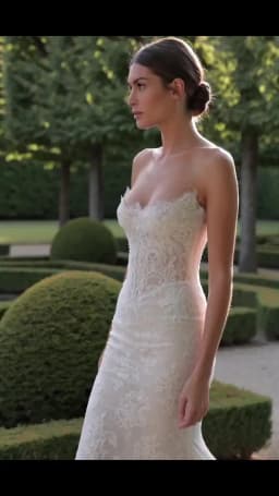 Elegant French Lace Mermaid Bridal Gown Strapless Scallop Low Back Long Train Ivory Slim Wedding Dress Custom Vestido De Novia