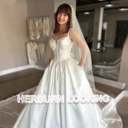 HERBURN Trendy Pockets Wedding Dresses for Women Bride Spaghetti Straps Corset Pearls Vestidos De Novia Brautmode Customized