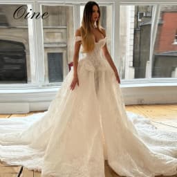 Oine Luxury Wedding Dress 2026 Lace Corset Vestidos De Novia Sleeveless A-Line Off Shoulder Dresses For Bridal Gowns Customized