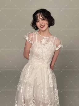 Mojy O-Neck Lace Tulle Wedding Dresses Photo shoot Korea Floor-Length Bride Gowns Customized Princess 웨딩드레스 2026