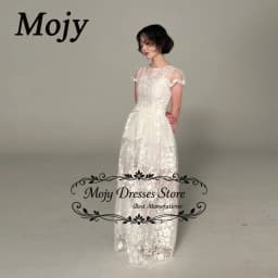 Mojy O-Neck Lace Tulle Wedding Dresses Photo shoot Korea Floor-Length Bride Gowns Customized Princess 웨딩드레스 2026