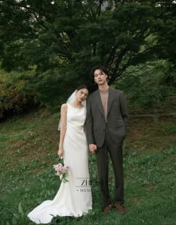 Simple O-Neck Korean Wedding Dress Sleeveless with Streamer Bridal Gown Floor Length Vestidos Novias Boda Women Customized