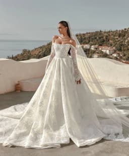 Customized Lace Wedding Dress Long Sleeve Estilo Princesa Elegantes White Bespoke Vestido Abiti Da Sposa Noiva Vestido De Novia
