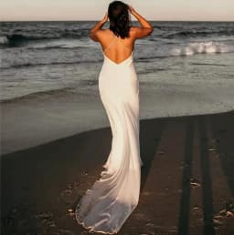 Simple Mermaid Wedding Dress Bride 2026 Boho Sexy Backless V Neck Wedding Gown Brides Wear Bridal Dress For Women Customizd