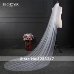 BECHOYER Customized Veil Wedding Dress Appliques Lace Tulle Bride Gown Vestido De Noiva ACC
