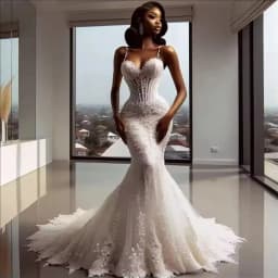 Customzied Elegant Wedding Gown Lace Mermaid Luxury Bride Robe Evening Dress Corset Spaghetti Straps Vestido De Novia