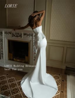 LORIE Luxury Mermaid Wedding Dress Sleeveless Bridal Dresses Shining Strapless Corset Wedding Gown Customized 2026