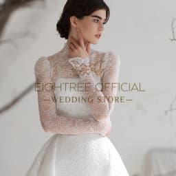 Eightree Elegant Mermaid Wedding Dresses 2025 High Neck Long Sleeves Lace Bridal Dress Formal Wedding Ball Prom Gowns Customized