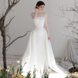 Eightree Elegant Mermaid Wedding Dresses 2025 High Neck Long Sleeves Lace Bridal Dress Formal Wedding Ball Prom Gowns Customized