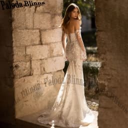 Paloda Elegant Lace Up Wedding Dress for Women Lace Appliques Mermaid Bridal Dress Vestido De Casamento Sleeveless Drop Shipping