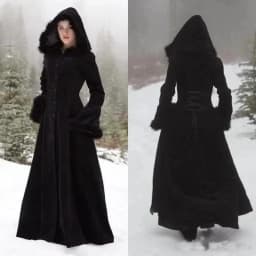 Fur Long Wedding Jacket Hallowmas Hooded Velvet Cloaks Winter Wedding Capes Wicca Robe Warm Coats Bride Jacket Customized