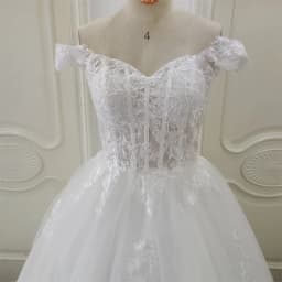 Customized ZJ9361 Exquisite Off Shoulder Wedding Dresses Sweetheart Applique Bride Gowns A-Line Custom Made