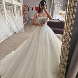 Eightree Elegant Princess Wedding Dresses 2024 Sleeveless Sequines Tulle Wedding Gowns Boho Beach Bridal Prom Dress Customized