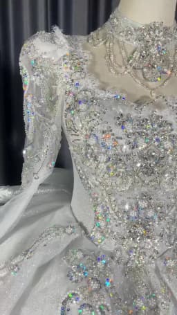 Long Sleeves Wedding Dresses For Women 2025 Square Collar Chapel Wedding Gowns Bridal Gowns Sequins платье свадебн