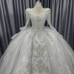 Long Sleeves Wedding Dresses For Women 2025 Square Collar Chapel Wedding Gowns Bridal Gowns Sequins платье свадебн