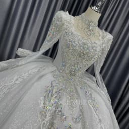 Long Sleeves Wedding Dresses For Women 2025 Square Collar Chapel Wedding Gowns Bridal Gowns Sequins платье свадебн