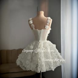 Short Mini Wedding Dresses Sweetheart A Line Floral Appliques Lace Bridal Gown Above Knee Elegant Party Prom Gown Customized