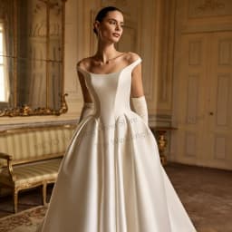 Minimalist Off Shoulder Satin Wedding Dress A Line Strapless Bridal Gowns With Button Vestido De Noiva Casamento Customized