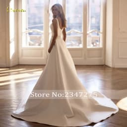 Loverxu Mermaid Sexy Wedding Dresses Scalloped Sleeveless Vestido De Novia Matte Satin 2 In 1 Vintage Custom Made Bridal Gown