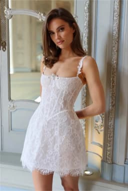 2026 Spaghetti Straps Sweetheart Full Lace Wedding Dresses Corset Back Vestido De Noival Short Mini Evening Dress Customized