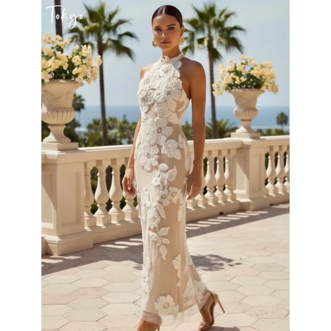 Tokyo Customized 3D Lace Applique Sheath Prom Dress 3D Flower Appliques vestidos de noche Fitted mermaid silhouette Formal 2026