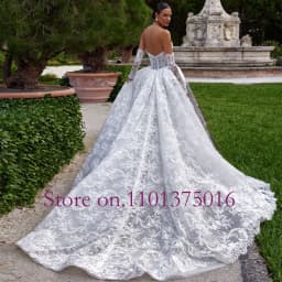 Pearls Sweetheart Neck Detachable Long Sleeve 2 Pieces High Quality Lace Mermaid Wedding Dress Elegant Vestido De Noiva Sereia