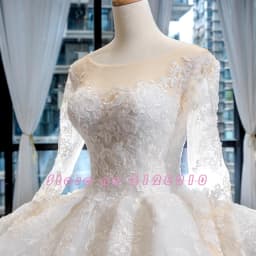 Long Sleeve Beading Appliques Lace Gorgeous Ball Gown Wedding Dress Real Photos Vestido De Noiva Princesa