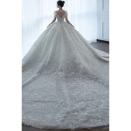 Exquisite Off Shoulder Luruxy Wedding Dress 2026 New Bride Small Main Yarn Super Heavy Industry Beading Pearls Tail Princess