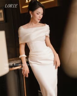 LORIE Luxury Mermaid Wedding Dress Square Collar Bridal Dresses Straight Across Shoulders Wedding Gown Customized 2026