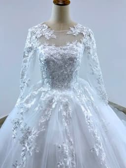 Vestidos Women Elegant Summer Long Sleeve Dresses Wedding Dresses Luxury Lace Ball Gown Fromal Dress For Girls 2024 New
