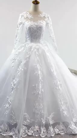 Vestidos Women Elegant Summer Long Sleeve Dresses Wedding Dresses Luxury Lace Ball Gown Fromal Dress For Girls 2024 New