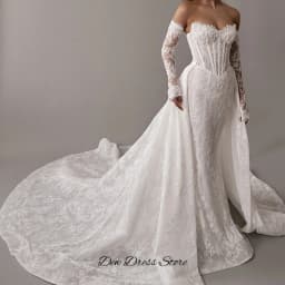 Temperament Mermaid Sleeveless Wedding Dress Elegant Organza Customized Robe de mariée Dreamy Lace Appliques Vestido De Novia