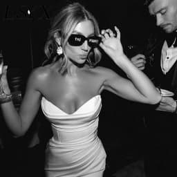 Strapless Sweetheart Satin Mermaid Wedding Dress Ruched High Slit White Bridal Gown Reception Custom Sizes Vestido De Novia
