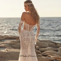 Fashion Sweetheart Sleeveless Lace Wedding Dress Customized Mermaid Appliques Bridal Gowns Simple Lace Up Back Vestido De Novia