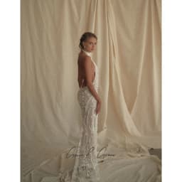 Gwn&Gce Lace Custom Bridal Gowns Mermaid Wedding Dress Backless Halter Neck Sleeveless Zipper vestido de noiva