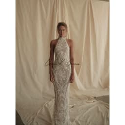 Gwn&Gce Lace Custom Bridal Gowns Mermaid Wedding Dress Backless Halter Neck Sleeveless Zipper vestido de noiva