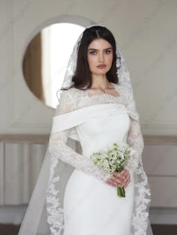 Fashion Mermaid Wedding Dresses O Neck Long Sleeve Satin Bride Dress for Women Vestido De Novia Garden Bridal Gown Customized