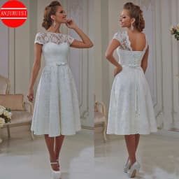 Cap Sleeves Short Wedding Dresses For Women 2026 Bride Gown Elegant Lace A Line Vestido De Novia Boda Suknia Ślubna Robe Mariage