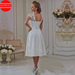 Cap Sleeves Short Wedding Dresses For Women 2026 Bride Gown Elegant Lace A Line Vestido De Novia Boda Suknia Ślubna Robe Mariage