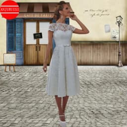 Cap Sleeves Short Wedding Dresses For Women 2026 Bride Gown Elegant Lace A Line Vestido De Novia Boda Suknia Ślubna Robe Mariage