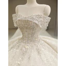 2025 New Off Shoulder Wedding Dress Lace Up Luxury Bridal Dresses Ball Gown Sweep Train Plus Size Vestido De Noiva  Customized