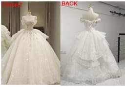 2025 New Off Shoulder Wedding Dress Lace Up Luxury Bridal Dresses Ball Gown Sweep Train Plus Size Vestido De Noiva  Customized