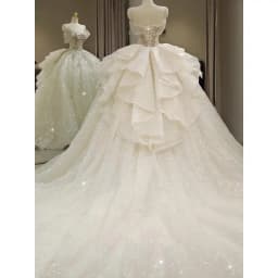 2025 New Off Shoulder Wedding Dress Lace Up Luxury Bridal Dresses Ball Gown Sweep Train Plus Size Vestido De Noiva  Customized