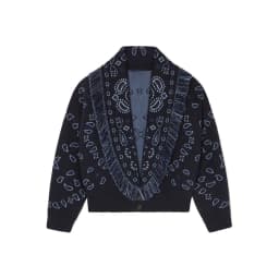 Women's Boho Print Knit Cardigan Top Fringe Trim Belted Long Sleeve Sweater Lace-up Coat 2025 New High Street Outerwear Outfit