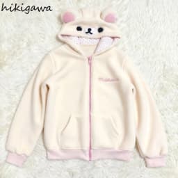 2025 Ropa Mujer Japanese Hoodies Jackets Women's Clothing Bear Ear Hooded Zipper Sweatshirts Fashion Casual Cute Hoodie Tops