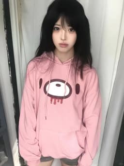Autumn Lazy Women Casaul Gothic Sweatshirt Y2k Aesthetic Japanese Cartoon Print High Street Hoodied Harajuku Punk Clothes