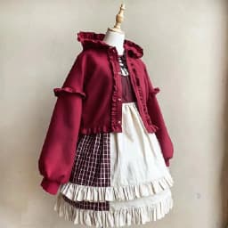 Korean Sweet Kawaii Lolita Fungus Hoodie Cardigans Loose Long Sleeve Sweater Mujer Y2k Street Thicked Warm Woolen Coat Autumn