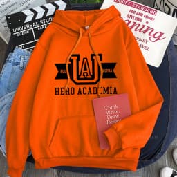 Harajuku Anime Manga UA My Hero Academia Logo Hoodies Sweatshirt Men Long Sleeve Streetwear Women Patchwork Winter Sweatshirts