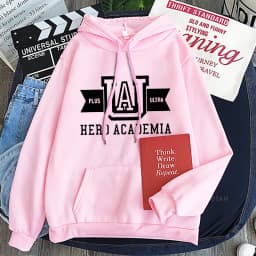 Harajuku Anime Manga UA My Hero Academia Logo Hoodies Sweatshirt Men Long Sleeve Streetwear Women Patchwork Winter Sweatshirts