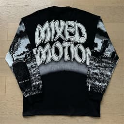 MIXED EMOTION Long Sleeve T-shirt Men Women High Street Full Print 100% Cotton Crewneck Hip Hop Oversized Tops